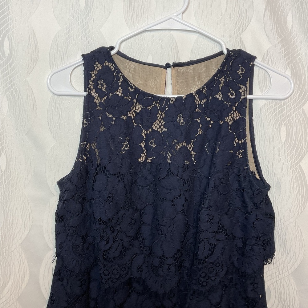 Lauren Ralph Lauren navy lace dress 6 - Picture 5 of 11